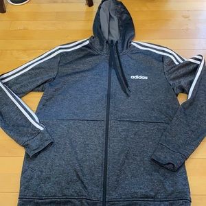 Adidas Men’s M light fleece lined zip front hoodie